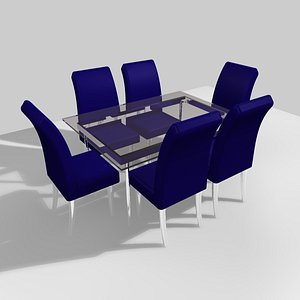 3ds max table chairs