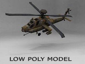 Low poly Apache helicopter