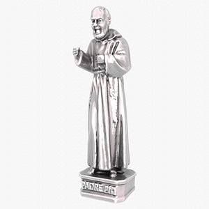 Padre Pio sculpture high-poly