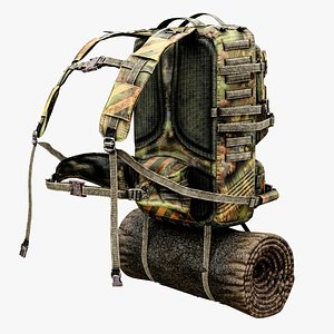 Post Apocalyptic Backpack model