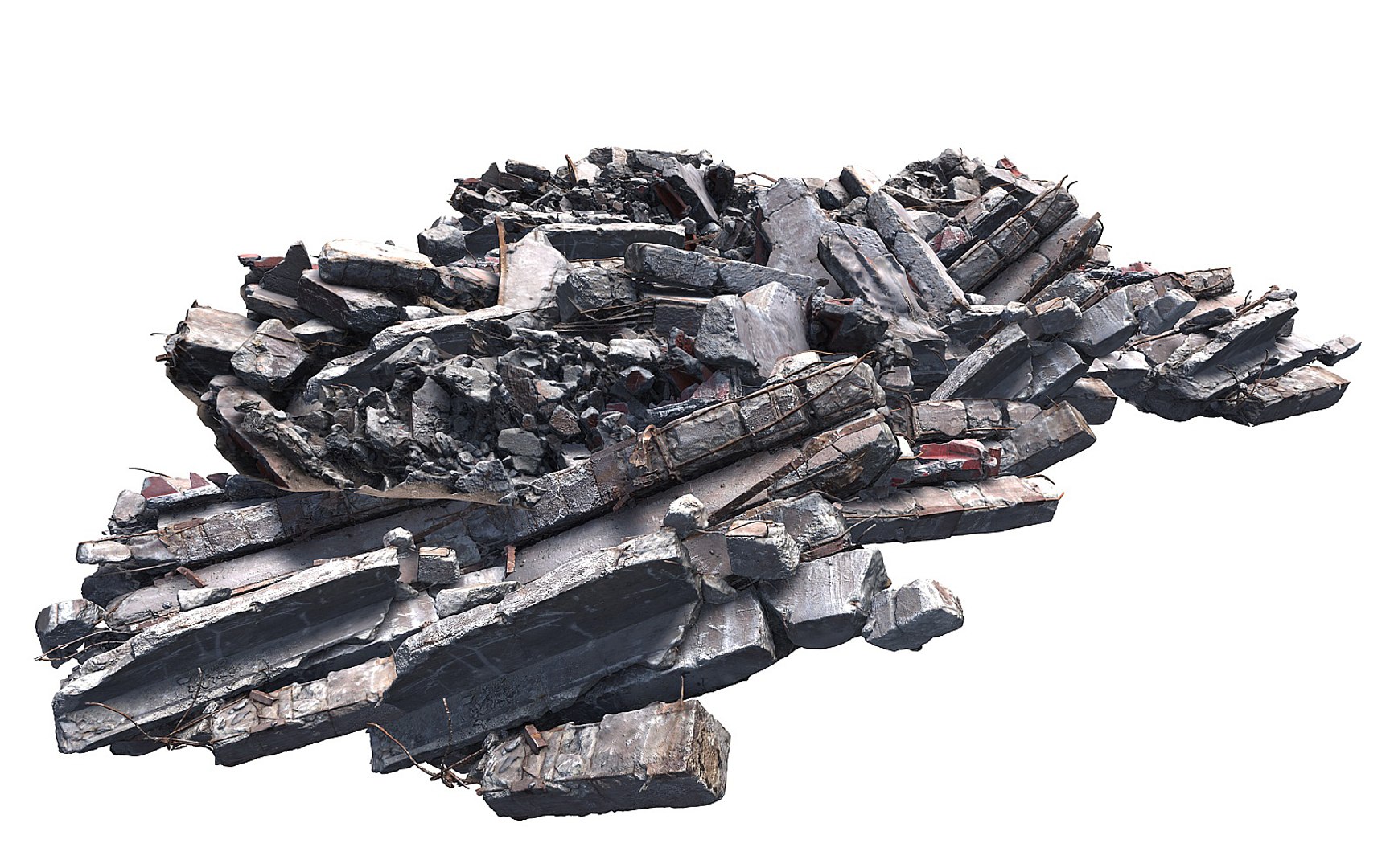 3D High-Resolution Rubble Pack – 3D Scanned Debris Models Model ...