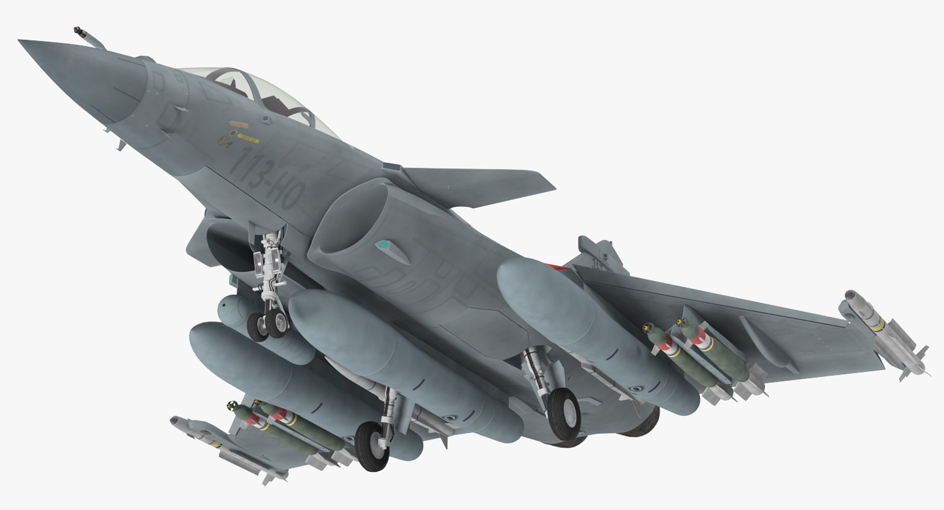 Dassault Rafale Rigged 3D model preview