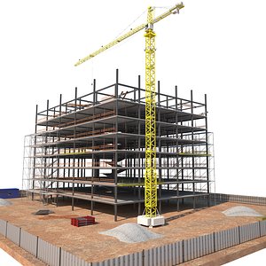 construction building industrial 3D model