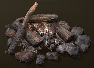 3D bonfire model