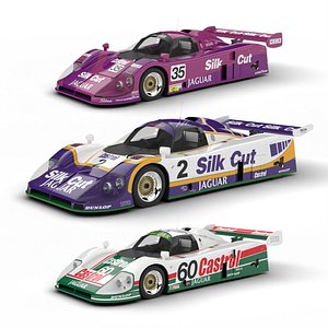 3D Pack Jaguar XJR-9 Racing 1988 HQ interior model