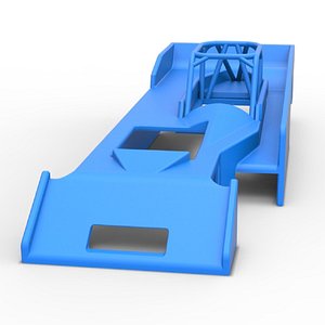 Shell of Small Block Supermodified race car Scale 1 to 25