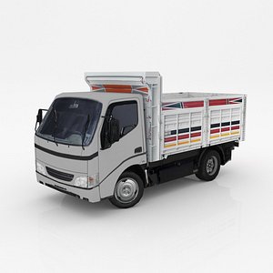 Mini Truck with 3 Tippers 3D model