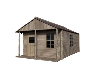 3d wooden house cabin model