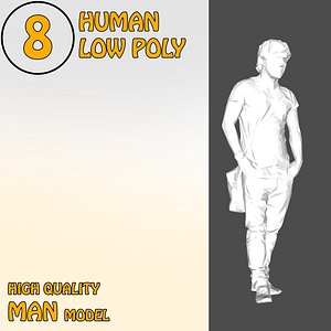 3D High Quality Human 8 Low Poly
