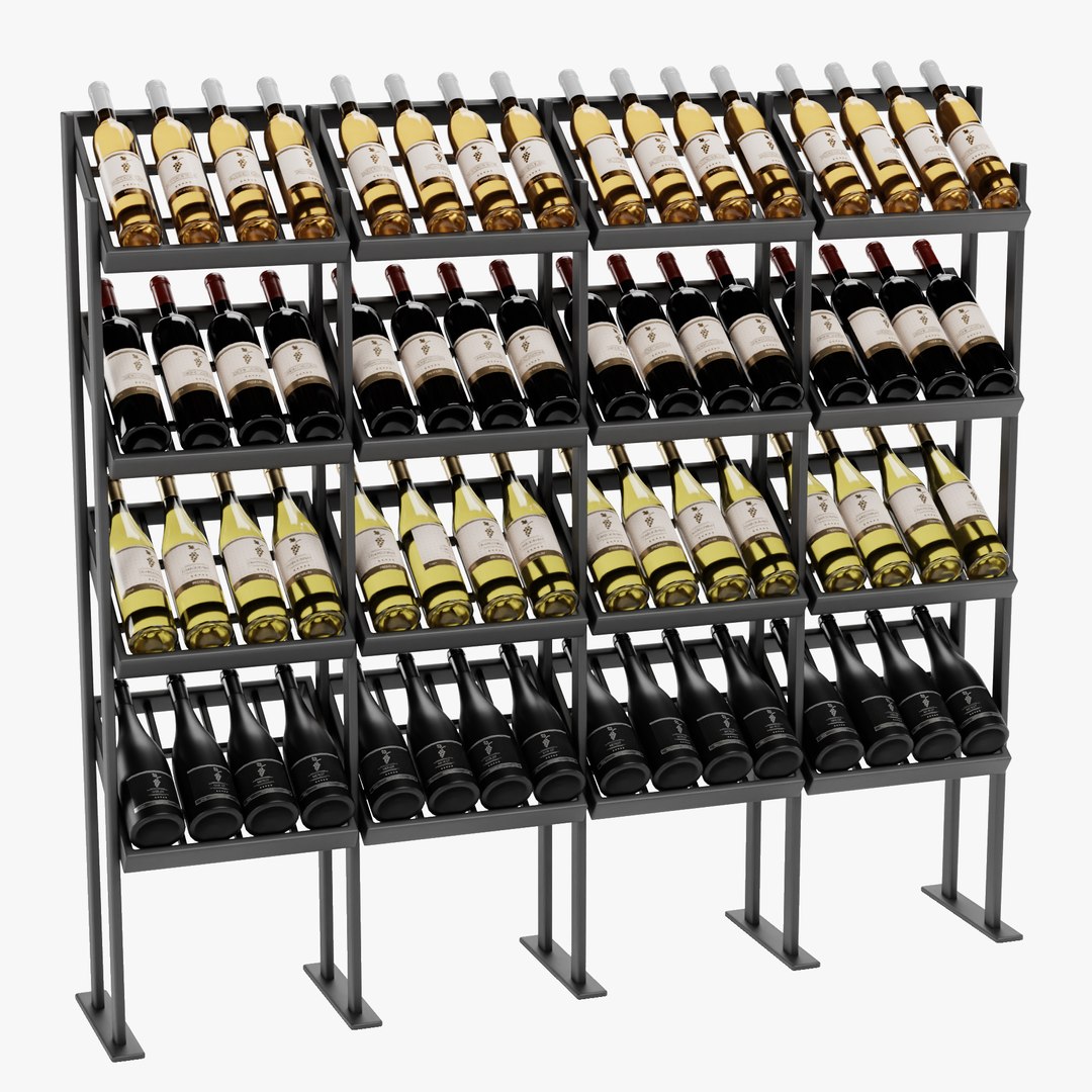 Wines On Rack 05 3D Model - TurboSquid 2012854