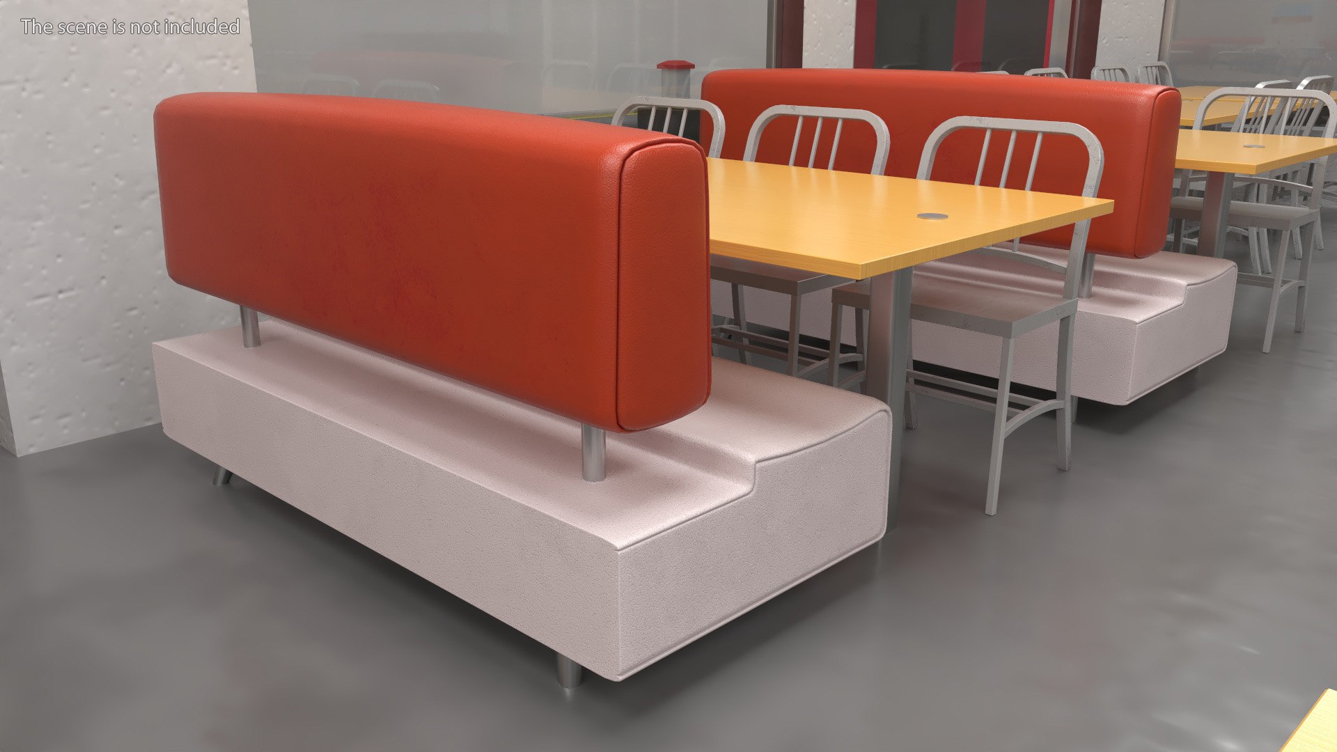 3D Model Fast Food Table And Seating - TurboSquid 2318317