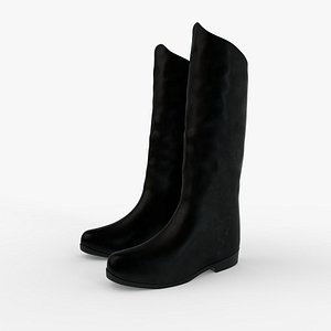 3D model black boots