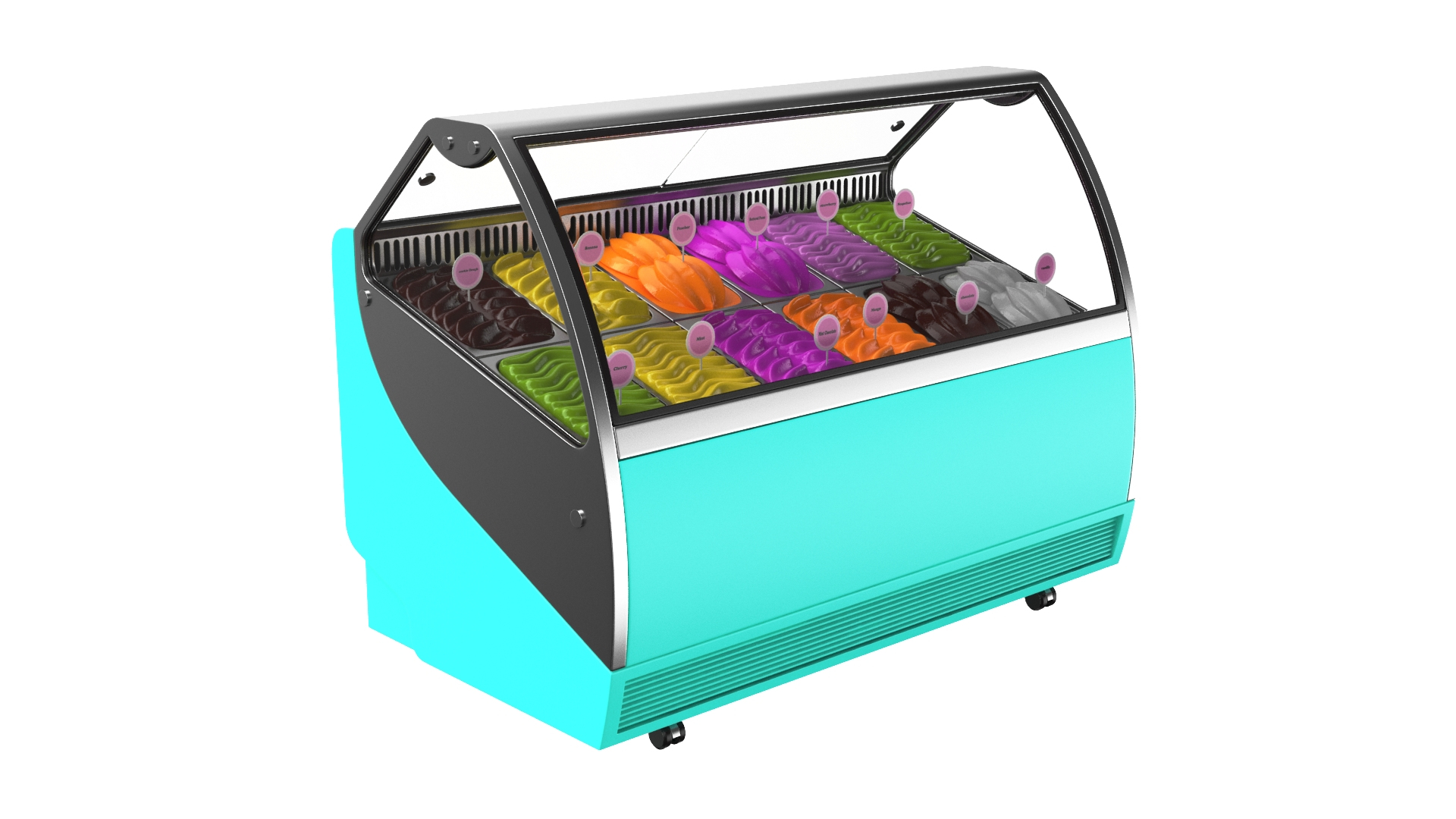 Detailed Ice Cream Display Freezer 3d Model Turbosquid 2120601 