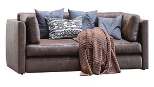 HACKNEY Leather Sofa By HAY model