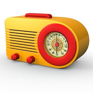 retro radio vintage iconic 3d c4d