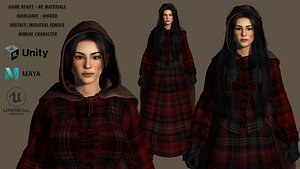 3D model AAA 3D FANTASY FEMALE CHARACTER - MEDIEVAL WOMAN 01