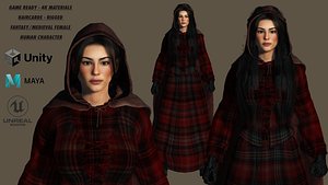 AAA 3D FANTASY FEMALE CHARACTER - MEDIEVAL WOMAN 01
