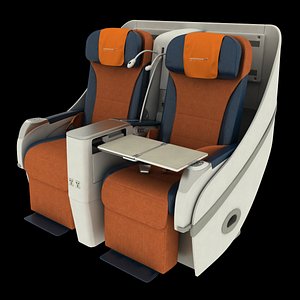 airbus a330 seat 3d model