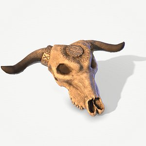 Nordic stylized Cow Skull