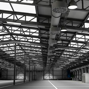 industrial office building environment 3d 3ds