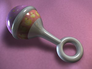 3d obj baby rattle