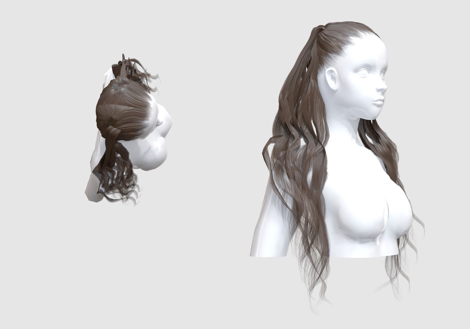 Cute Pigtails Hairstyle - 3D Model by nickianimations