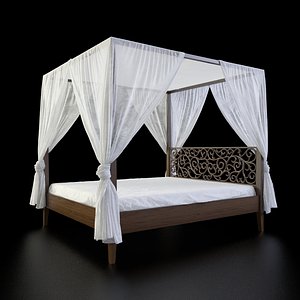 Perugia King knot canopy bed