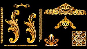 3D model Collection of classical ornaments