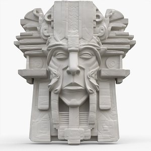 Aztec Stone Head 1 3D model