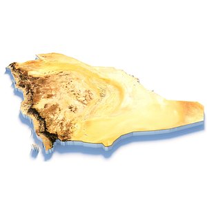 Saudi Arabia Terrain Map model