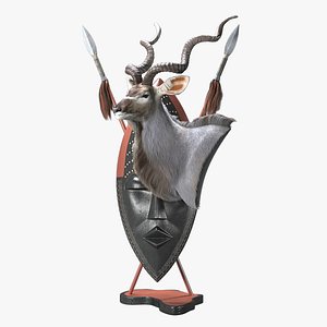 kudu trophy shield 3D