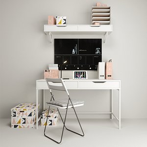 workplace ikea shelf 3D model