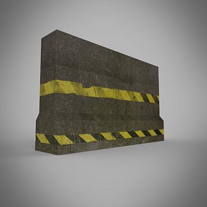 3d concrete roadblock