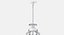 Sylcom Scena 1473 Pa Bl Cr Murano Glass WHite Chandelier