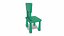 3D Kids Chair Low-poly PBR model