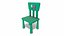 3D Kids Chair Low-poly PBR model