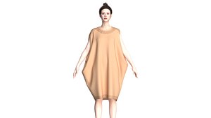 3D Girls Cope Dress V7