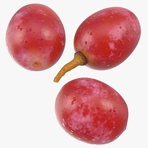 3D pink grapes