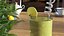 Limonata con cannuccia di plastica di frutta