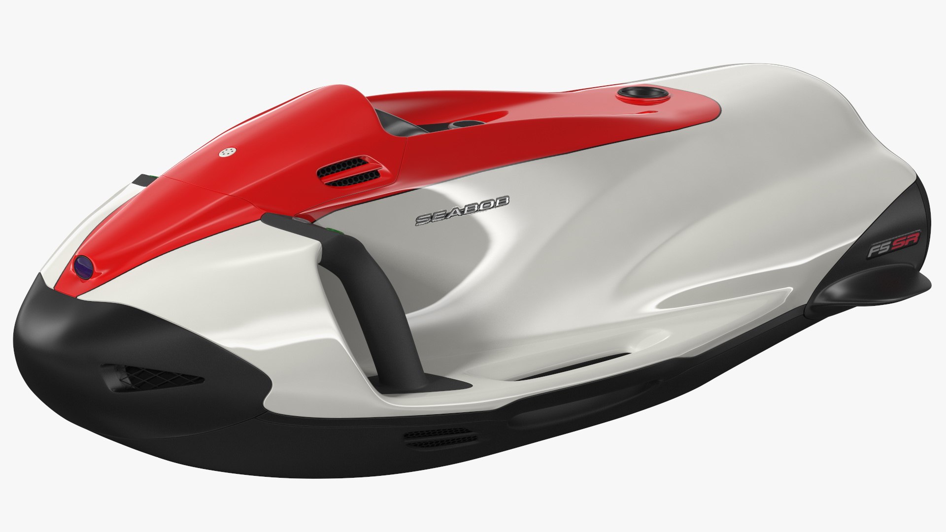 Seabob Electric Jet F5 SR White and Red 3D model preview