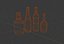 Juego de 4 botellas low poly