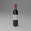 Juego de 4 botellas low poly