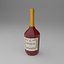 Juego de 4 botellas low poly