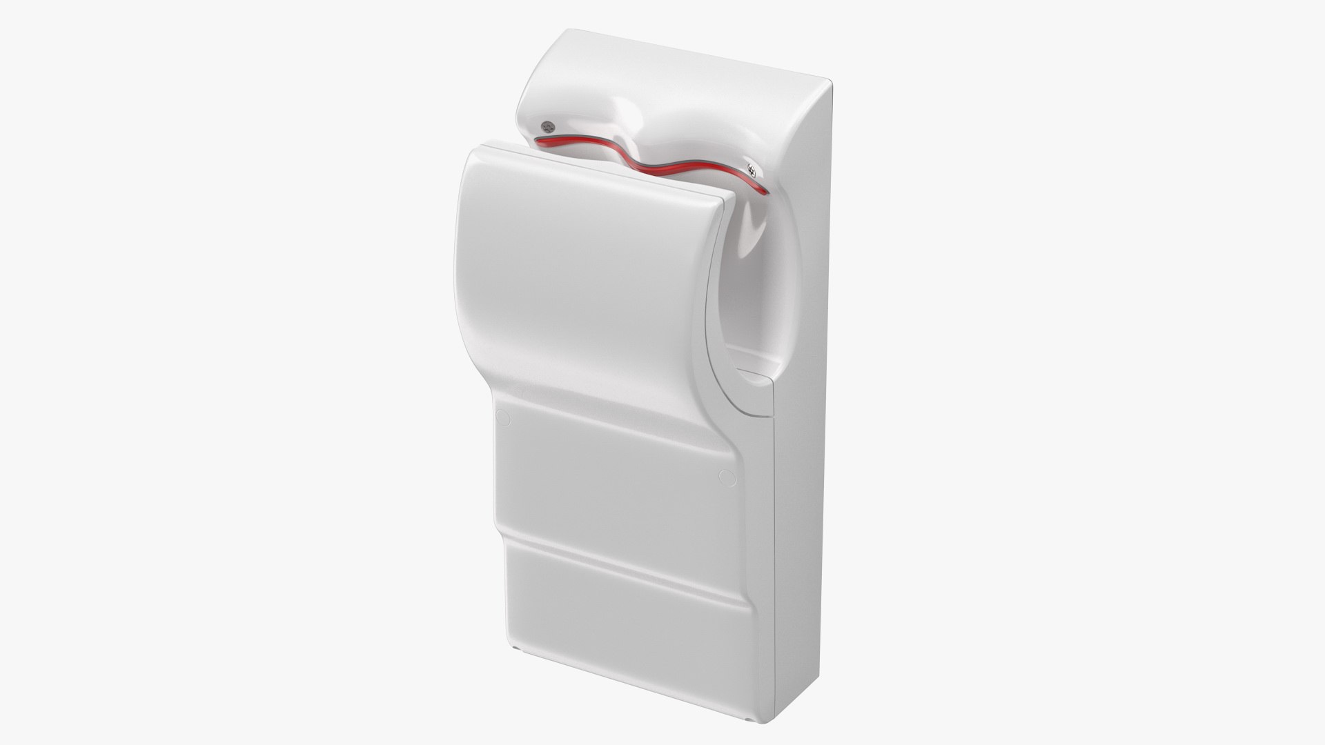 High Velocity Vertical Hand Dryer White 3D model preview