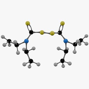 Disulfiram Molecule model