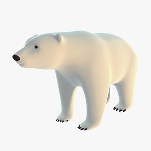 stylized polar bear 3D model