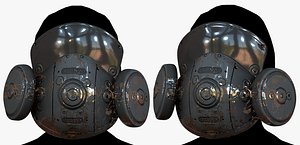 Gas mask respirator scifi mode 3D model