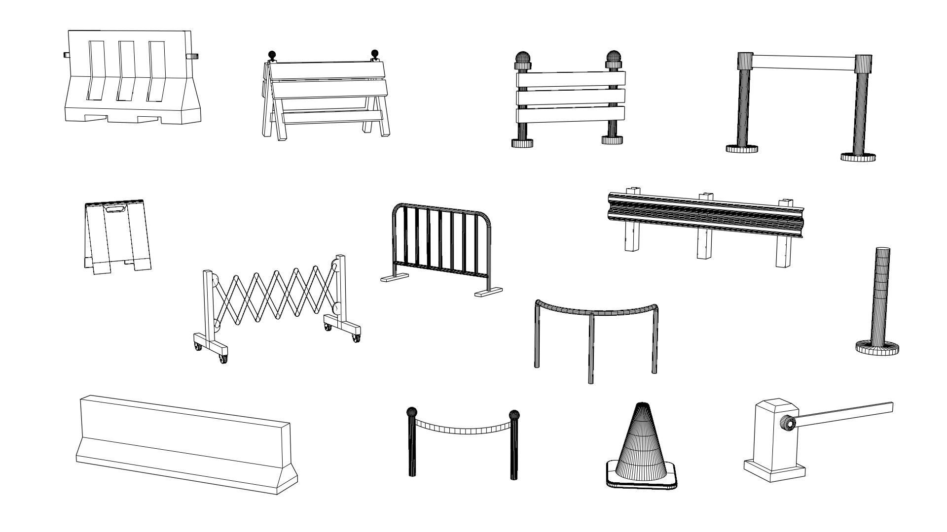 3D Model Barrier Pack - TurboSquid 2275724