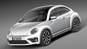 3d volkswagen beetle 2014 r-line model