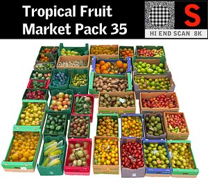 tropical fruit market pack model